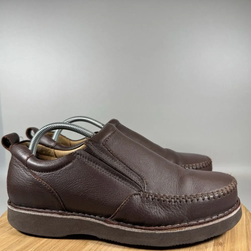 Samuel Hubbard Shoes Mens 9 W‎ Getaway Slip-On Loafers Brown Portugual